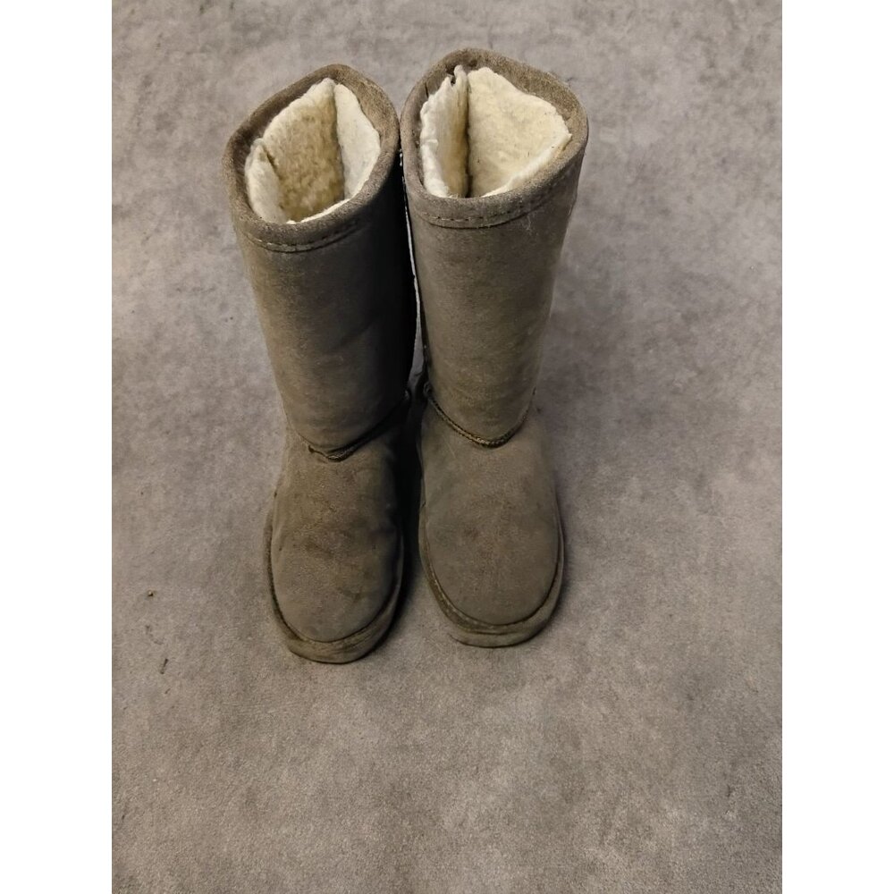 Bearpaw Youth 11 Brown Suede Shearling-Lined Winter Boots